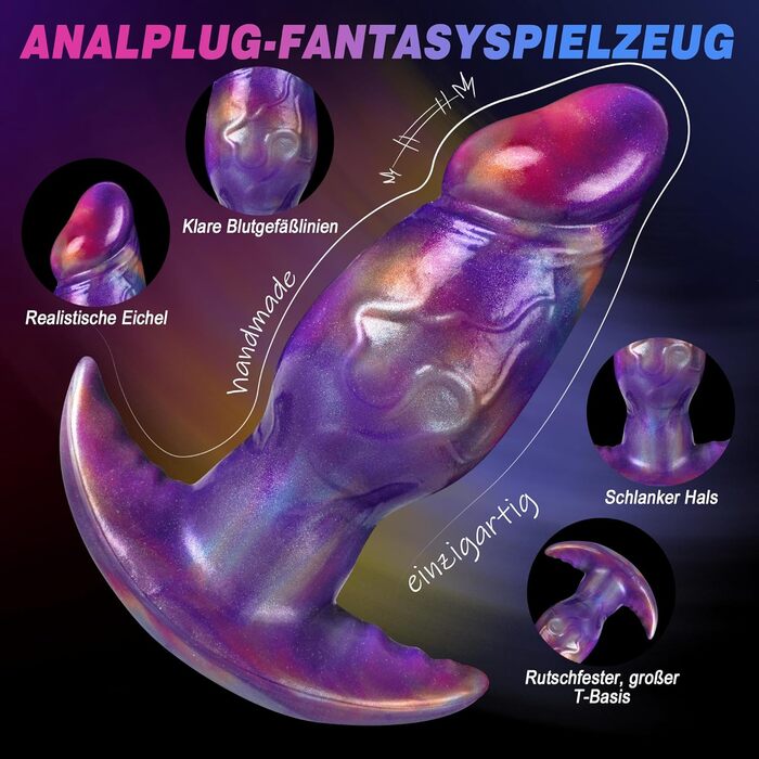 Фалоімітатор Leyuto, надувний, реалістичний «монстр», з T-подібною основою