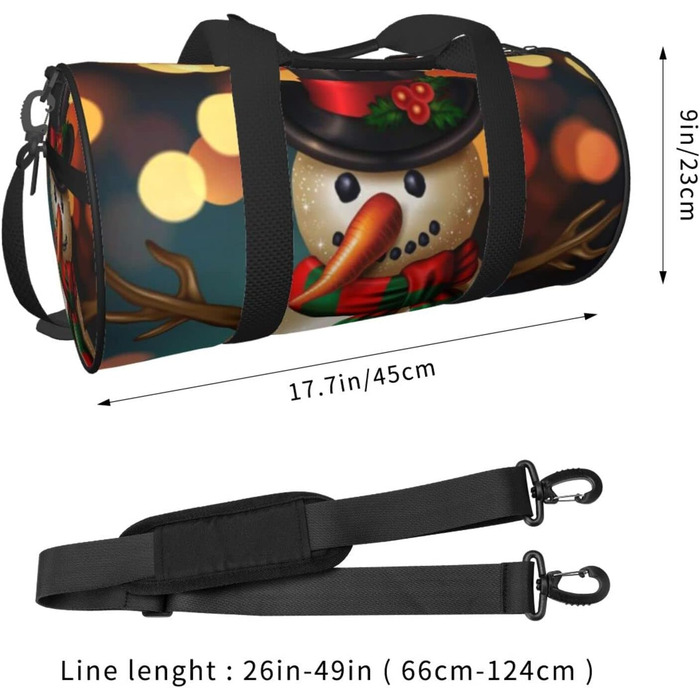 Яскрава дорожня сумка Веселий Сніговик, спортивна сумка для чоловіків та жінок, велика сумка для подорожей та спорту