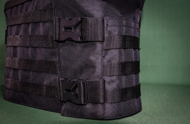 Плитоноска з встановленям бокового та кевларового захисту кордура Kirasa чорна (Арт.KI101)