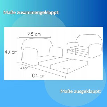 Дитячий диван FORTISLINE (круглий) з плюшу - Міні-ігровий диван з розкладкою - Дитячий диван з функцією сну 78x45x40 см - М&39який диван Oeko-TEX, включаючи подушку, коричневий