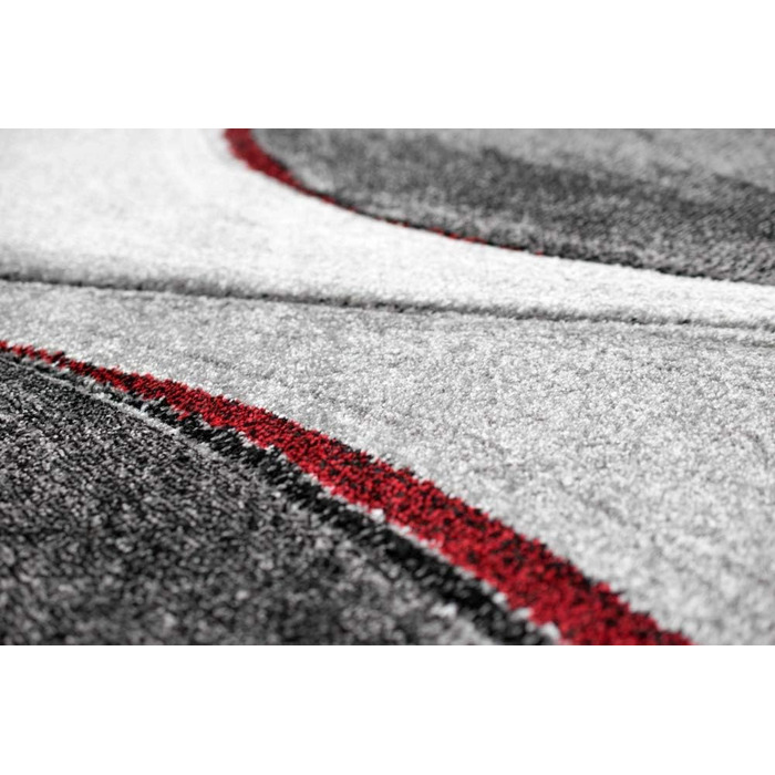 Килим для вітальні сучасний килим для вітальні абстрактний в сіро-червоному кольорі розмір 200 x 290 см 200 x 290 см сірий, червон