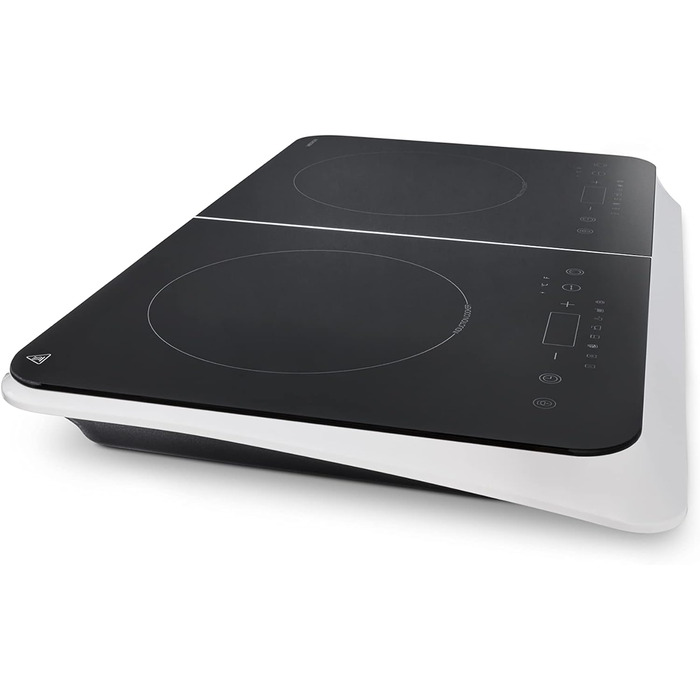 Подвійна індукційна конфорка MEDION, 3500 Вт, дві конфорки, 10 рівнів температури, LED-дисплей, MD18493, чорний подвійний Сенсорна верхня частина управління