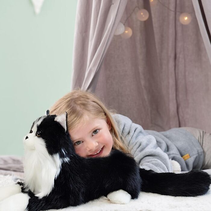 Плюшева іграшка Chongker, реалістичний чорний кіт, ручна робота, 36 см