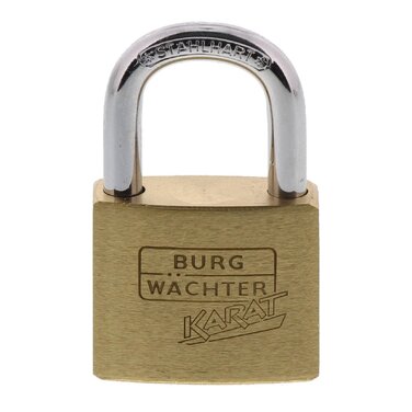 Замок навісний Burg-Wchter Karat 217 30/6, латунь, 5 мм, з ключем. Міцний, загартований, з захистом від зрізу дужки.