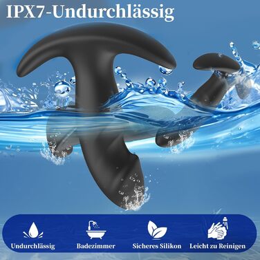 Набір анальних пробок AiFist, з силікону, S, M, L, 3 шт.