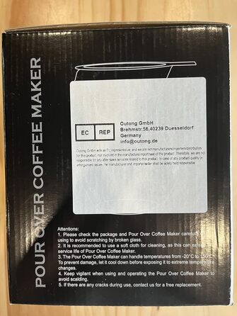 Кавоварка COPOTEA з двошаровим фільтром з нержавіючої сталі, кавник з фільтром Кавоварка-крапельниця, боросилікатне скло, графин для кави (800 мл) Сучасний