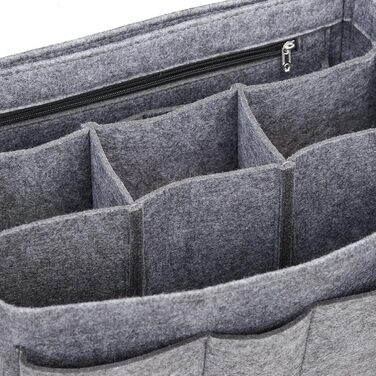 Сумка-органайзер Relaxdays bag, фетр, знімні відділення, жіноча сумка-органайзер, розмір S, темно-сірий