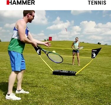 Універсальний спортивний комплект HAMMER 3 в 1: Сітки для волейболу, бадмінтону та тенісу (З футляром-підставкою, для дітей та дорослих, легке складання)