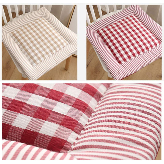 Комплект з 4 Seat Cushion Linen, 4040см Квадратна подушка для крісла Подушка для сидіння в Home and Garden Collection Подушка для крісла (зелена)