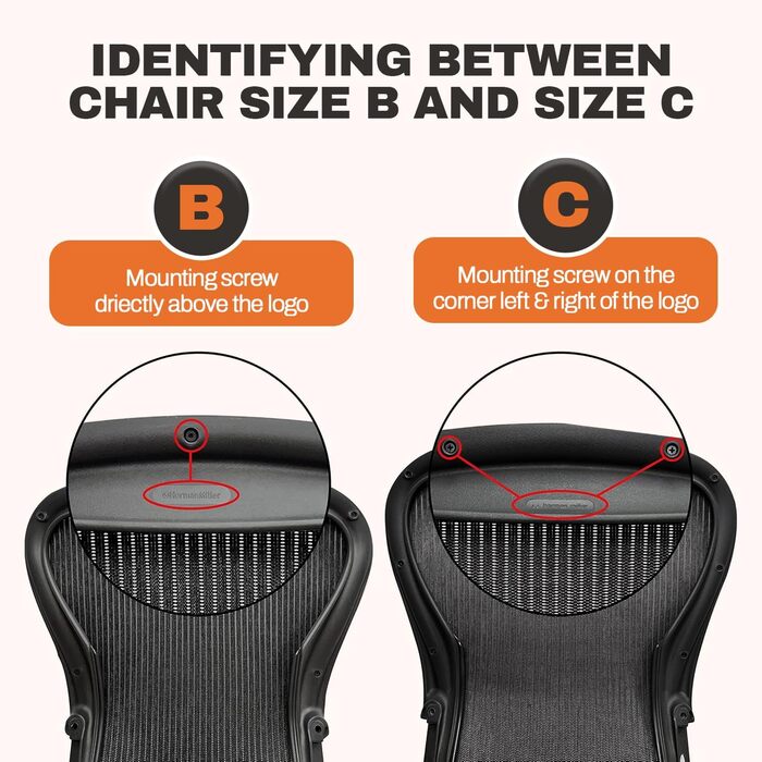 Запасне сидіння FOAMON для Herman Miller Classic Aeron розміру B середнього розміру (чорна сітка)