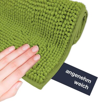 Комплект килимків для ванної WohnDirect, 2 шт. - Бензиновий, 45 x 45 см, з вирізом для унітазу - Нековзний та миється - Килимок для ванної, Килимок для ванної, Килимок для унітазу, 45 x 45 см з вирізом для унітазу (2 шт.), Бензиновий