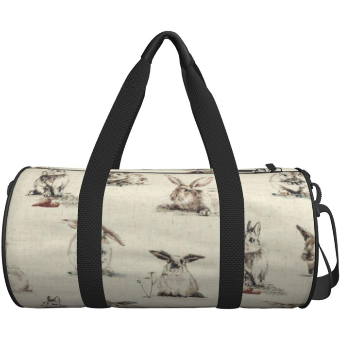 Дорожня сумка-циліндр з дизайном Зайчик, спортивна сумка для чоловіків та жінок, сумка-мішок, спортивна дорожня сумка