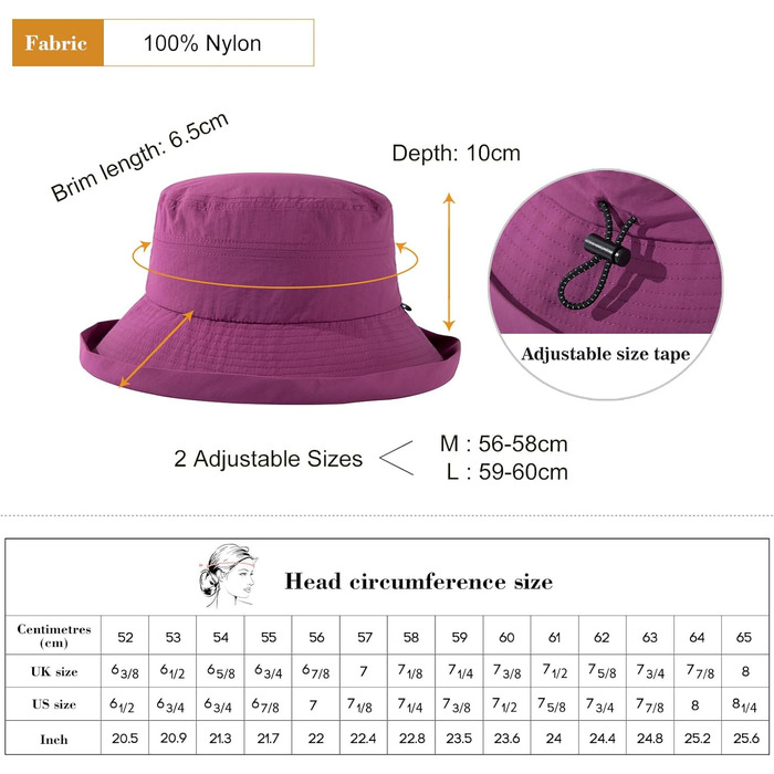 Жіночий сонцезахисний капелюх TOP-EX з хвостиком, капелюх-відро з широкими полями UPF 50 для захисту від ультрафіолету, водонепроникний дощовик, капелюх-відро з ремінцем від підборіддя, дихаюча літня сітка, складний, для використання на вулиці, колір &quo