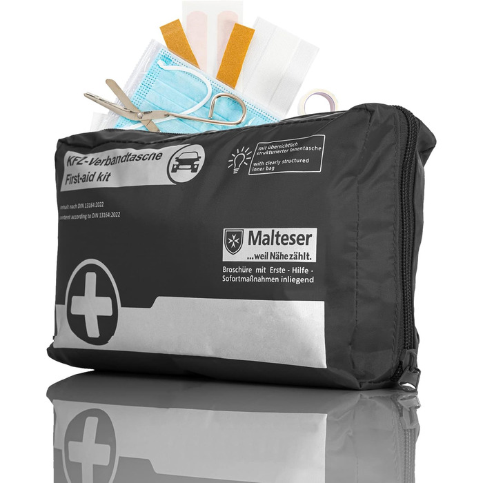 Аптечка BigDean аптечка автомобільна - чорна згідно DIN 131642022 - аптечка автомобільна - аптечка автомобільна 2024 - аптечка авт