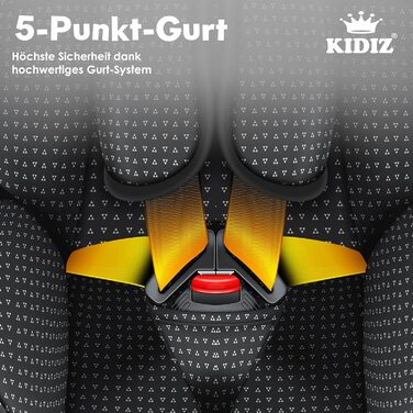 Дитяче автокрісло KIDIZ Triangle Premium дитяче автокрісло оболонка автокрісла 9 кг - 36 кг 1-12 років група 1/2/3 універсальне сх