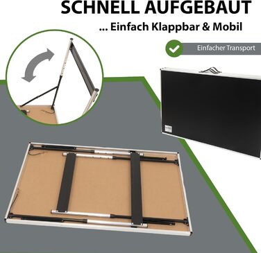 ТРУЦГОЛЬМ Комплект із 3 багатофункціональних розсувних столів, 100x60 см, загальна вантажопідйомність 90 кг, підходить для обклеювання шпалерами, блошиних ринків, кемпінгу, складний, журнальний столик та гриль регульована висота, включаючи з&39єднувачі