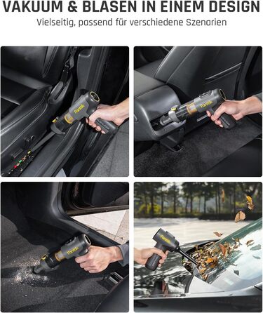 Автомобільний пилосос Fanttik Slim V9 Mix, бездротовий ручний пилосос 4-в-1, високопродуктивний ручний пилосос 12000 PA Портативни