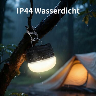 Ліхтар для кемпінгу, світлодіодний ліхтар для кемпінгу, заряджається через USB з ємністю 8000 мАг, 13 рівнів яскравості, 6 регульованих рівнів яскравості та вбудований сильний магніт, водонепроникний ліхтар для кемпінгу, аварійне RGB-підсвічування плюс