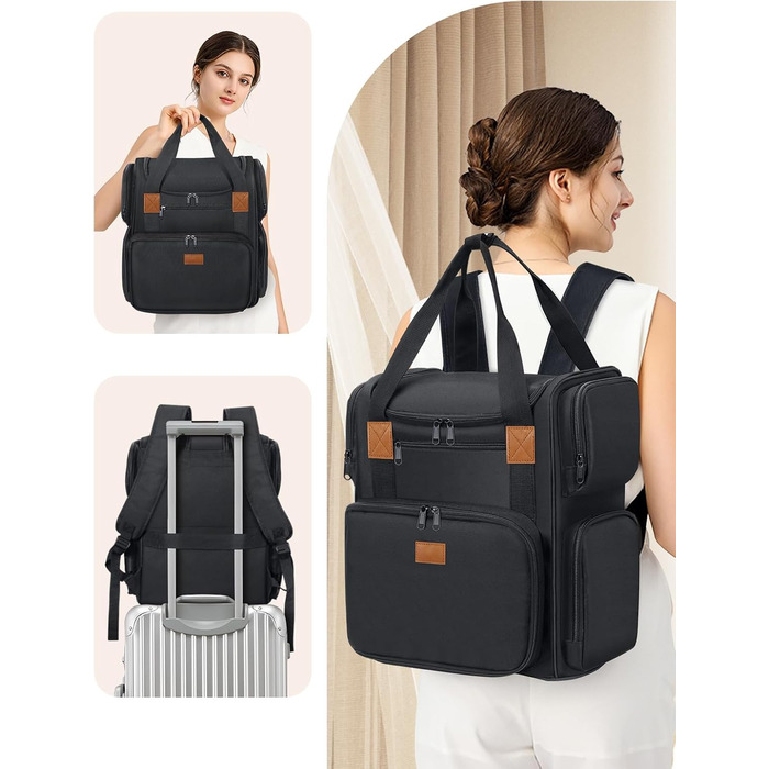 Сумка для зберігання лаку для нігтів Deciniee Велика сумка-органайзер для 84 пляшечок лаку для нігтів та лампи для нігтів - Двошаровий футляр для дизайну нігтів для жінок та дівчат