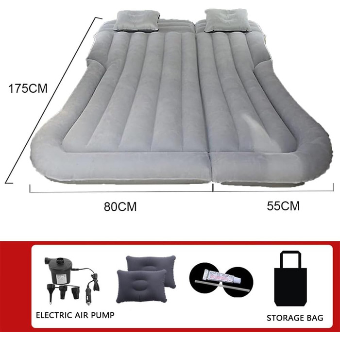 Автомобільний матрац для Ford Kuga (2015-2020), надувний матрац для позашляховика, надувний матрац для кемпінгу, аксесуар для активного відпочинку на природі в подорожах, B/Чорний звичайний B/Чорний