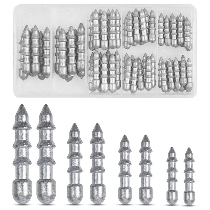 Набір рибальських цвяхів-вантажів, 60 предметів, цвяхи-вантажики для лову окуня, вставні грузила, черв&39яки, набір, рибальські цвяхи-вантажики для м&39яких пластикових приманок, Wacky Rig, ловля окуня