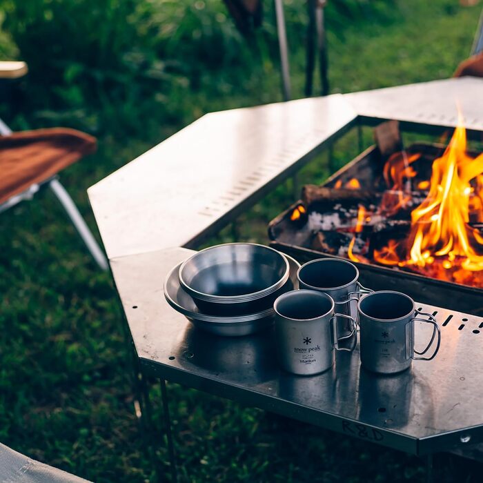 Чашка Snow Peak Titanium Double Wall 220, сіра, 220 мл, надлегка японська титанова чашка для кемпінгу та активного відпочинку