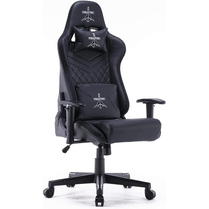 Професійне ігрове крісло Reaper з інтегрованою технологією RGB LED, регульованою спинкою, різнокольоровими світлодіодними профілями з широким вибором кольорів (чорне)