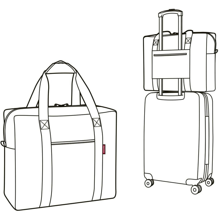 Сумка Reisenthel Mini Maxi Touringbag - складна компактна дорожня сумка з функцією кріплення на візок - водовідштовхувальна тканина Leo Macchiato Single