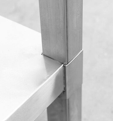 Стіл з нержавіючої сталі GS Multitrade робочий стіл 180 см кухонний стіл з нержавіючої сталі з піднятим краєм розбірний стіл, стіл з нержавіючої сталі розбірний стіл