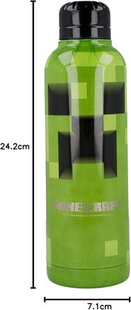 ТЕРМОС-ПЛЯШКА З НЕРЖАВІЮЧОЇ СТАЛІ 515 МЛ MINECRAFT, Журавлина