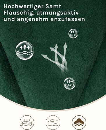 Обідні стільці Lestaraiin, комплект з 4 шт. зі спинкою, для їдальні, кухні, вітальні, м&39які кухонні стільці з оксамитовою оббивкою, виготовлені з металу, ергономічний дизайн, темно-зелений.