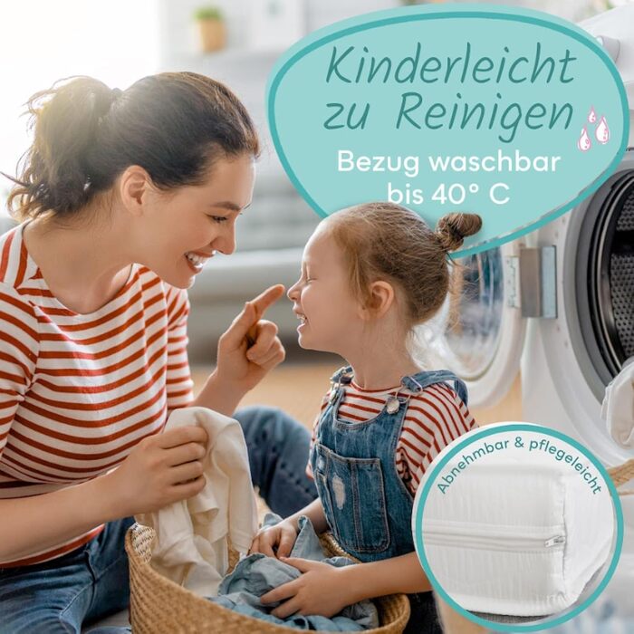 Дитячий матрац Sun Garden 120x200 см H3, сертифікований Oeko Tex 100, матрац для дитячого ліжка, чохол можна прати, оптимальний матрац для дітей, чохол зі стьобаним кліматичним волокном, P1440 ComfortPur 120 x 200 см H3