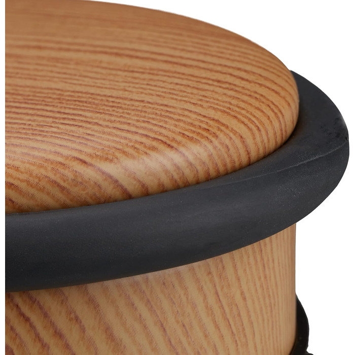 Дверний обмежувач підлоговий, для важких дверей, нержавіюча сталь, гума, плоский, підлоговий буфер під дерево HxD 5 x 10,5 см, сві