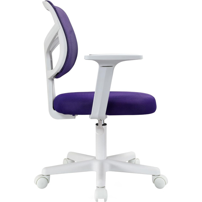 Дитяче офісне крісло SVITA Joy, регульоване по висоті, обертове крісло з колесами, фіолетове