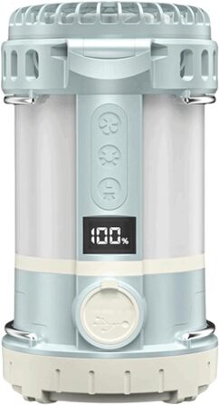 Кемпінговий вентилятор-ліхтар акумуляторний світлодіодний ліхтар цифровий дисплей 3 швидкості практичний кемпінговий ліхтар ідеально підходить для намету на відкритому повітрі, кемпінгу, вентилятор-ліхтар