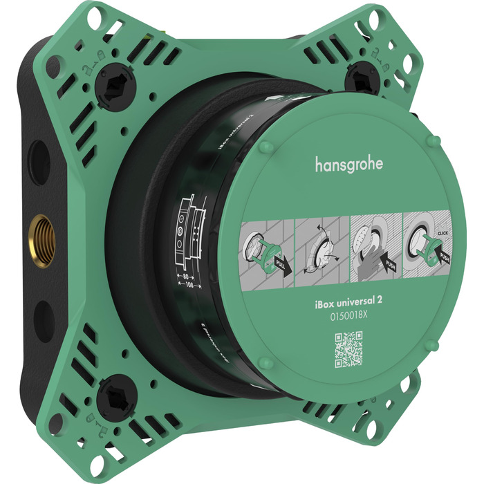 Вбудована частина hansgrohe iBox universal 2 для всіх наборів душових, ванних та термостатів (прихований монтаж) від 2023 року, 01500180