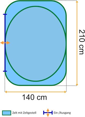 Пляжний намет CampFeuer Помаранчевий/Сірий, UV50 У комплекті сумка для перенесення Автоматичний пляжний намет, розкладний пляжний намет, кемпінговий намет від сонця Миттєвий розкладний пляжний намет, швидкорозкладний сонцезахисний намет, вітрозахисний