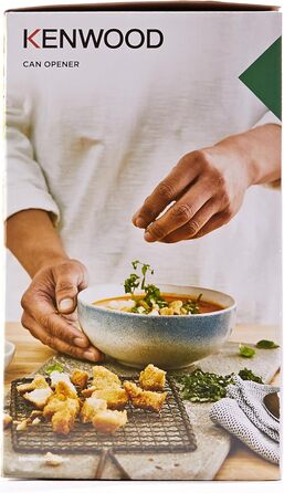 Електричний консервний ніж Kenwood CAP070. A0WH, багатофункціональний кухонний гаджет 3-в-1 із вбудованою точилкою для ножів, відкривачкою для консервів і відкривачкою для пляшок, з намотувачем кабелю, 70 Вт, білий