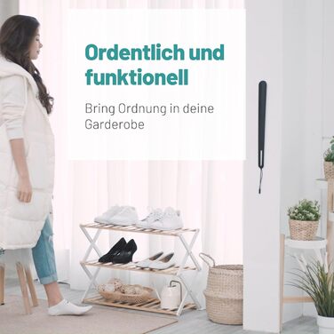 Рожок для взуття 45 см надміцний - рожок для взуття з нержавіючої сталі з магнітом або петлею для підвішування металевий довгий (ч