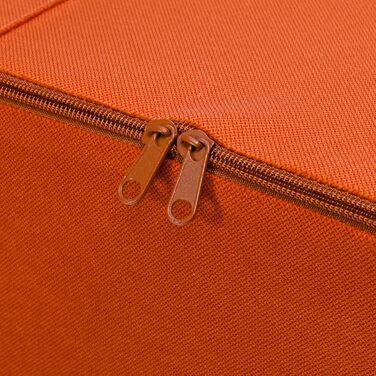 Пуф для ніг, штучна шкіра/мікрофібра, кубоподібний куб, пуф/оттоманка/підставка для ніг для вітальні, декор для дому, 40x40x40 см, Faber Orange A44