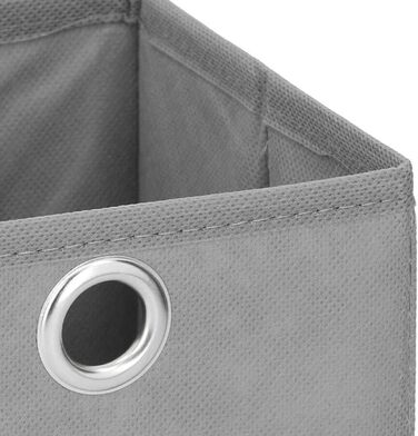 Набір із 10 складних коробок для зберігання, приблизно 15x15x15 см, сірий - кубоподібні коробки для зберігання, складні, вставні кошики, органайзери для шухляд, органайзери для білизни, кошики з тканинними полицями, маленькі складні коробки