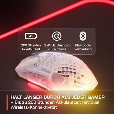 Ігрова миша з отворами на поверхні - Легка, водовідштовхувальна конструкція з пером - Оптичний датчик TrueMove Air з роздільною зд