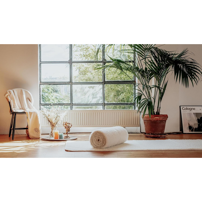 Килимок для йоги Bodhi Pure Wool Natural Килимок з чистої вовни 100 овечої вовни (1200 г/м) М&39який та ізоляційний VISHNU 200x75 см (1 упаковка)