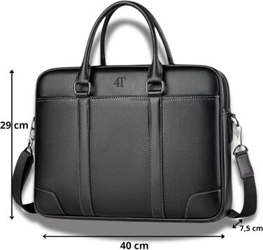 Преміальна сумка для ноутбука з екошкіри, унісекс через плече, портфель в елегантному дизайні, для ноутбуків 14/15,6/16 дюймів, ро
