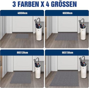 Килимок для прихожих, килимок для миття бруду, надтонкий вхідний килимок, міцний килимок для прихожих, пилозбірник, абсорбуюча кухонна доріжка, нековзний килимок для прихожих, що вловлює бруд