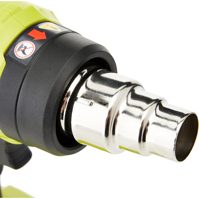 Акумуляторна повітродувка RYOBI 18 V ONE R18HG-0 (потік повітря 170 л/хв, нагрівання до 470, світлодіодне освітлення, з двома наса