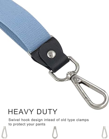 Підтяжки Ausukler Extra Strong 2,5 см з карабін-гачками світло-блакитний