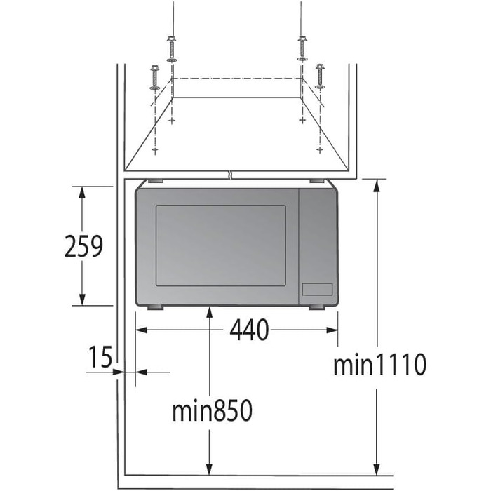 Мікрохвильова піч Gorenje MHO 20 E1S / срібло / 700 Вт / 20 літрів / Скляна стільниця/Кнопки/Скляні дверцята