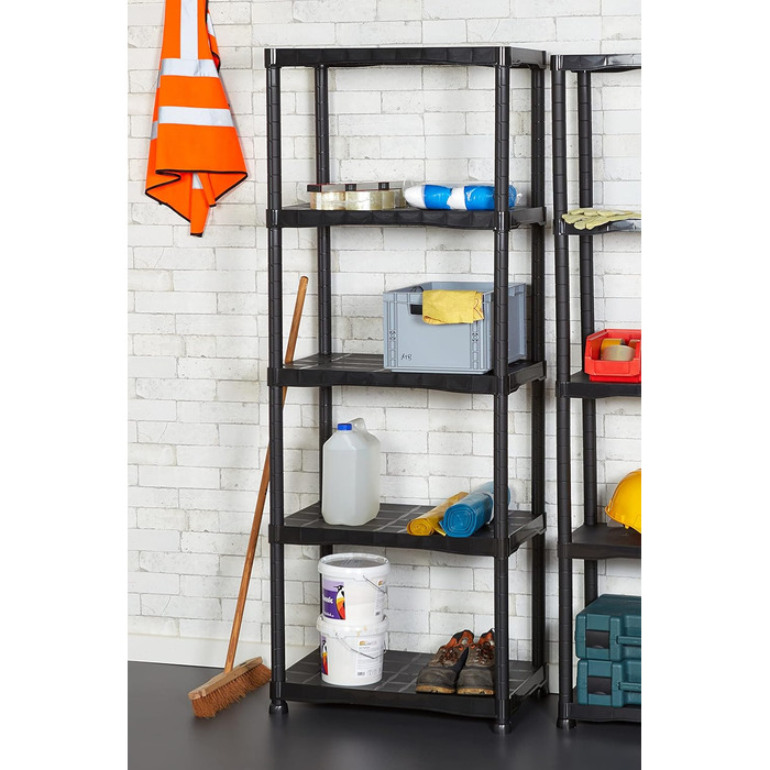 Комплект Tayg 745 для пластикового стелажа 745, 700x400x1800 мм, 5 полиць 700x400x1800 мм