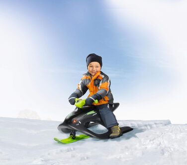 Санки BIG Bobby Sledge Wild Spider, кермові, з металевими полозами, чорні